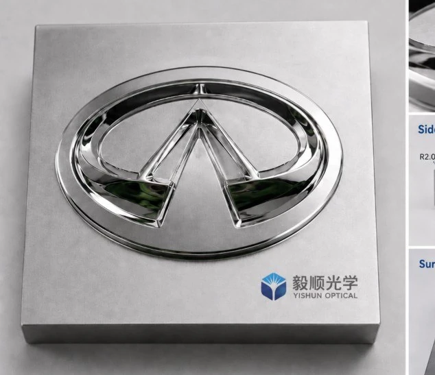 High-gloss automotive emblem mold insert