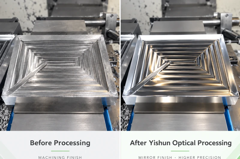 CNC tool marks on mirror mold insert