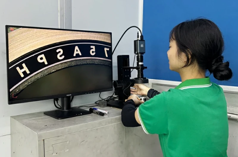 CNC tool marks microscope inspection