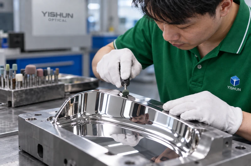 hand finishing high gloss mold insert