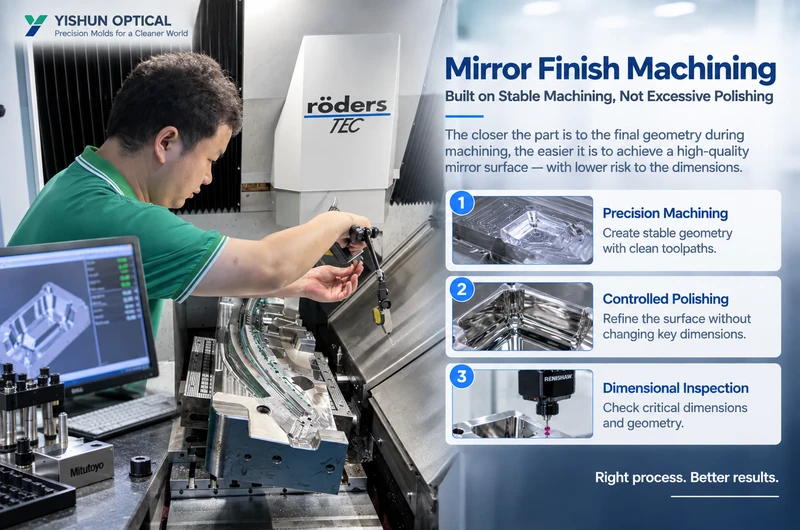 mirror finish machining polishing and inspection process