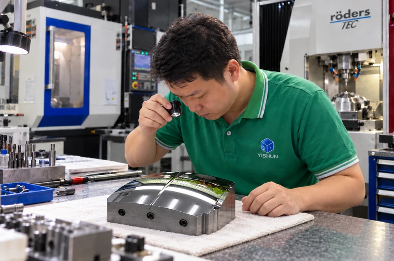 controlled polishing of a mirror mold insert