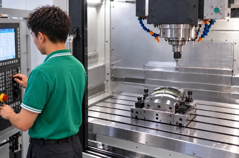 precision machining of a mirror mold insert
