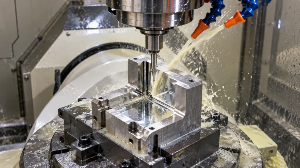 Five axis mirror machining