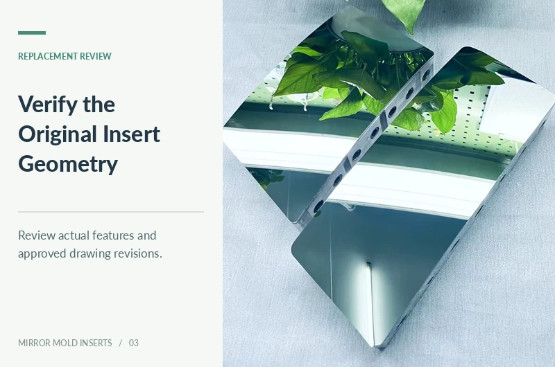 Replacement Mirror Mold Insert Geometry