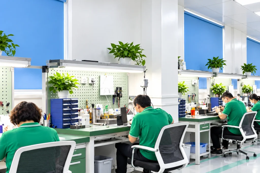 Yishun Optical Technicians Performing Precision Manual Finishing
