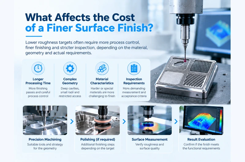 Cost factors of finer surface finish
